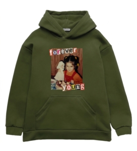 Oversize худі з дитячим фото "Forever young"