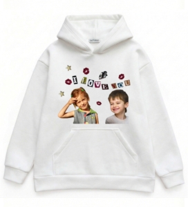 Oversize худі з 2 фото "I love you"