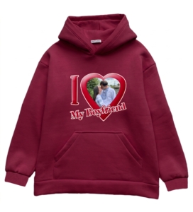 Oversize худі з фото для пари "I love my girlfriend/boyfriend"