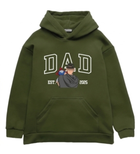 Oversize худі з принтом "DAD" (ілюстація з вашого фото)
